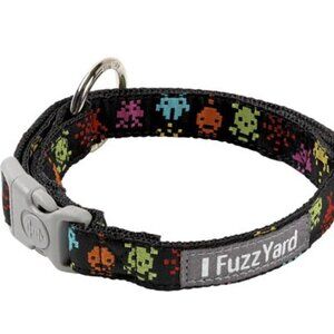 Fuzzzyard space invaders small dog collar NWT